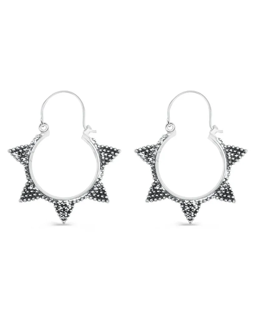 Spiked Brass Hoop Earrings - Handmade with Love, Hypoallergenic, 3cm Diameter