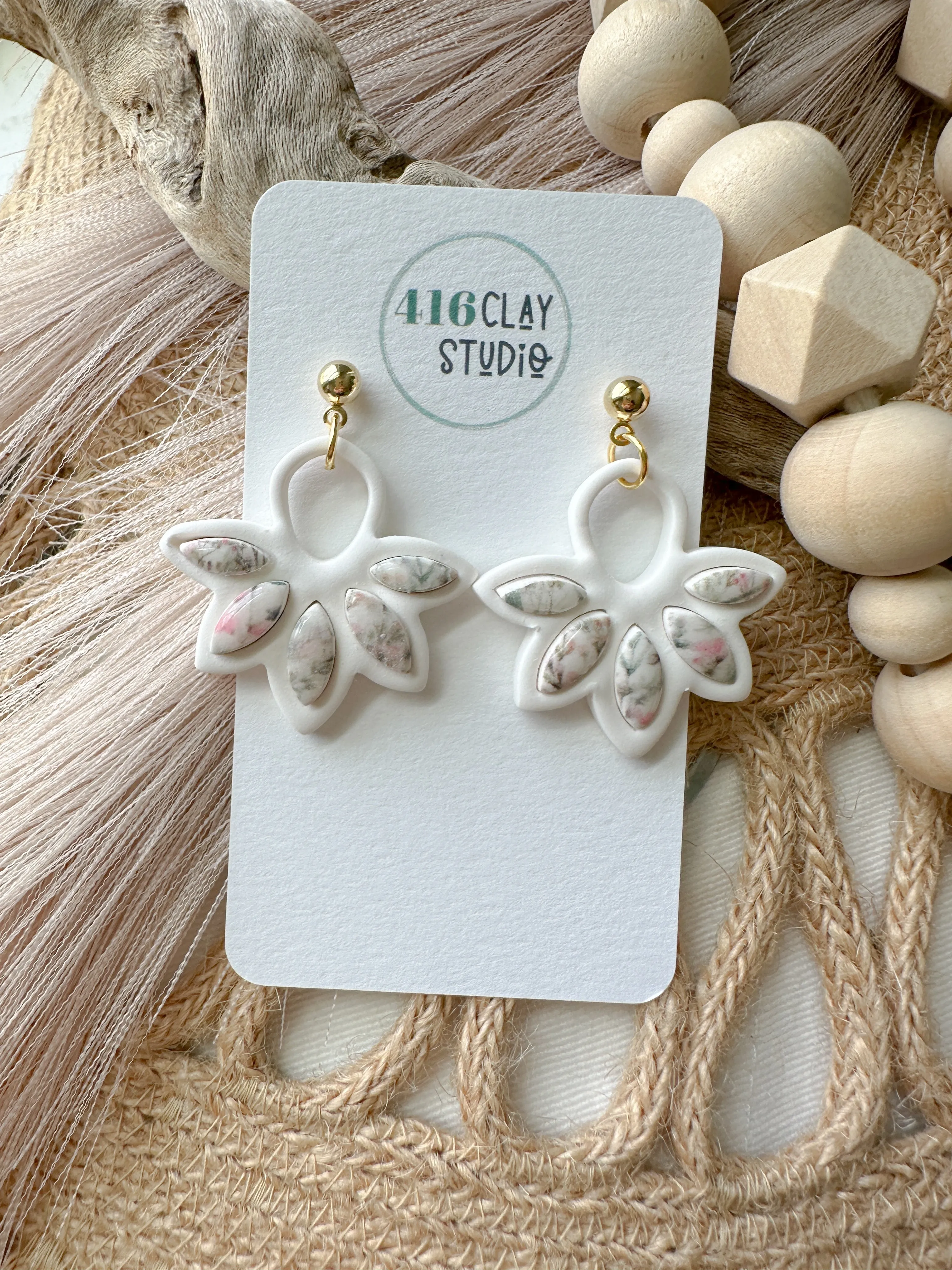 Spiked Floral Earrings