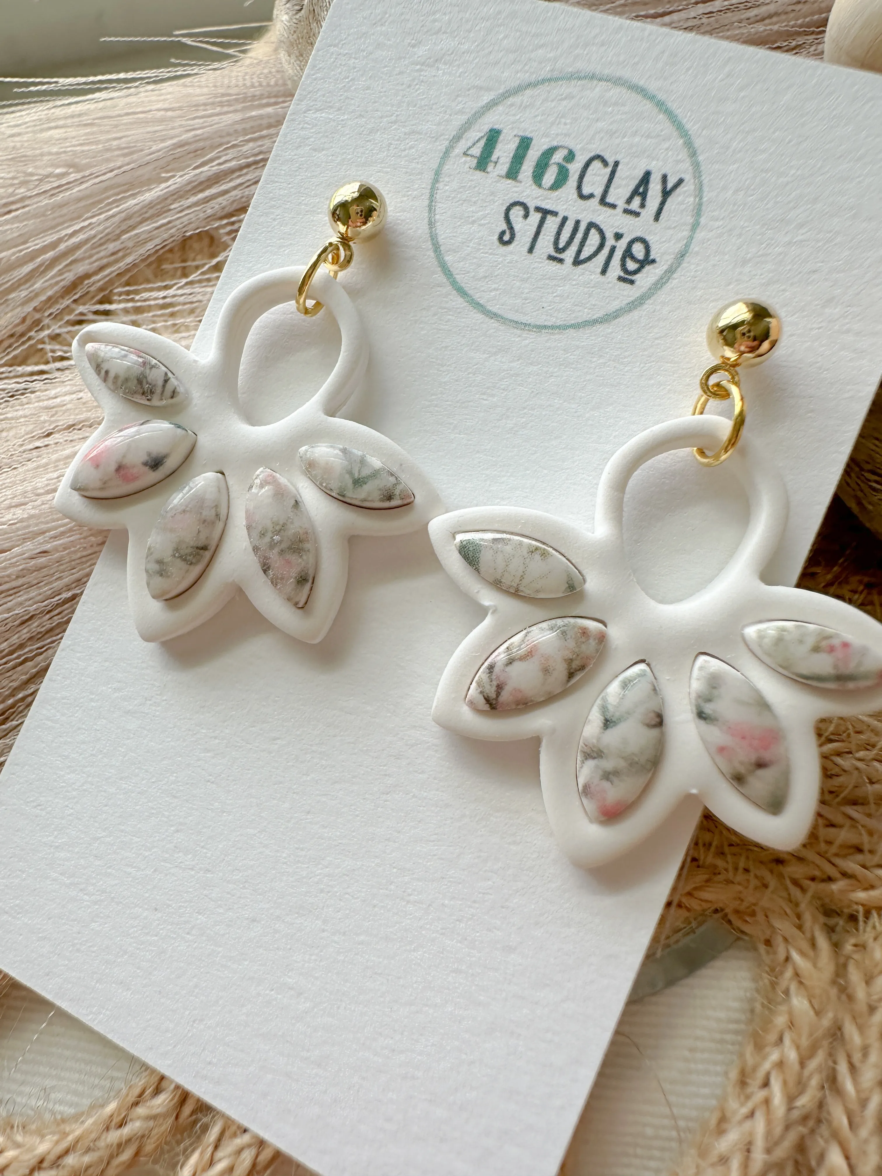 Spiked Floral Earrings