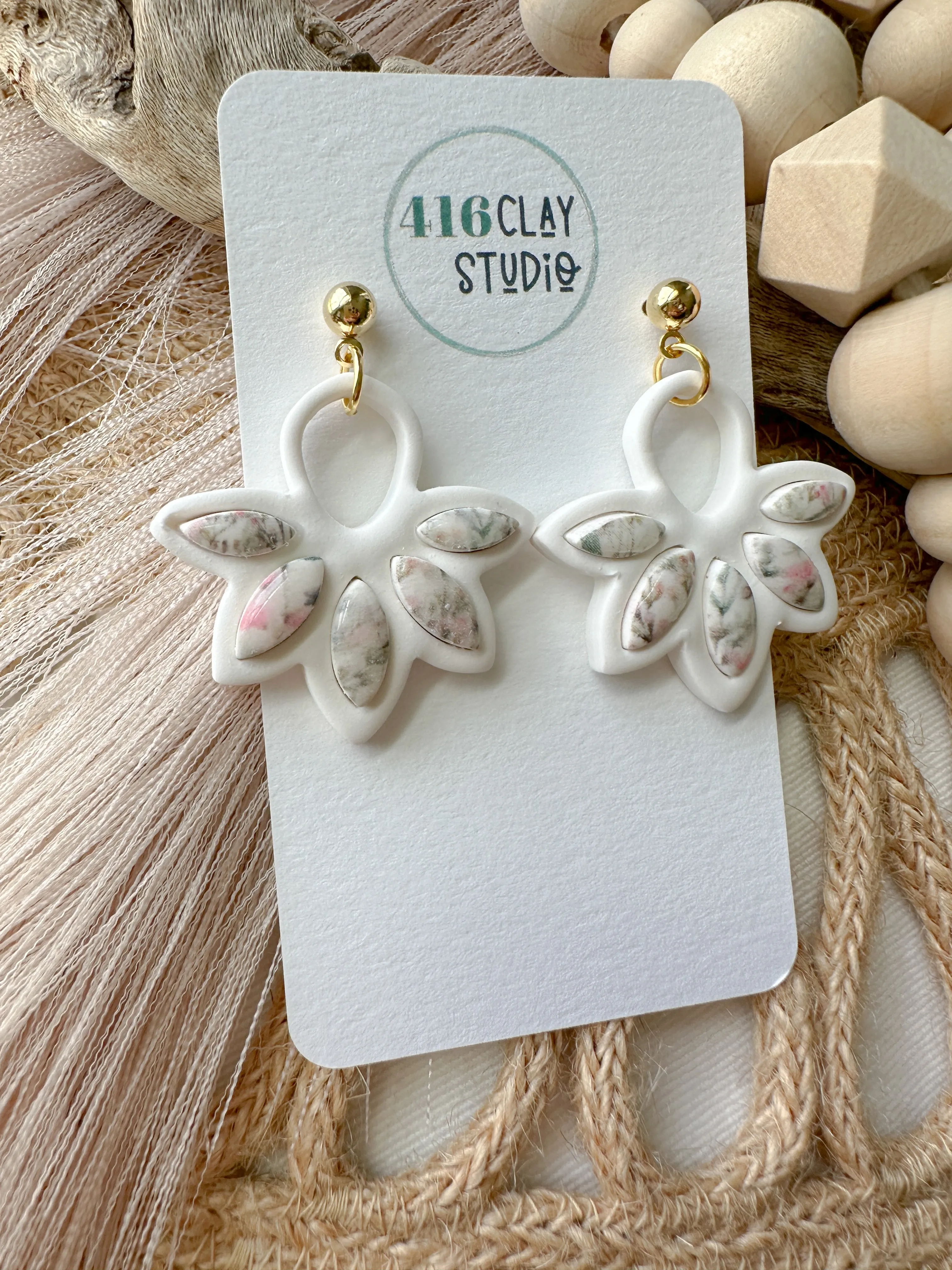 Spiked Floral Earrings