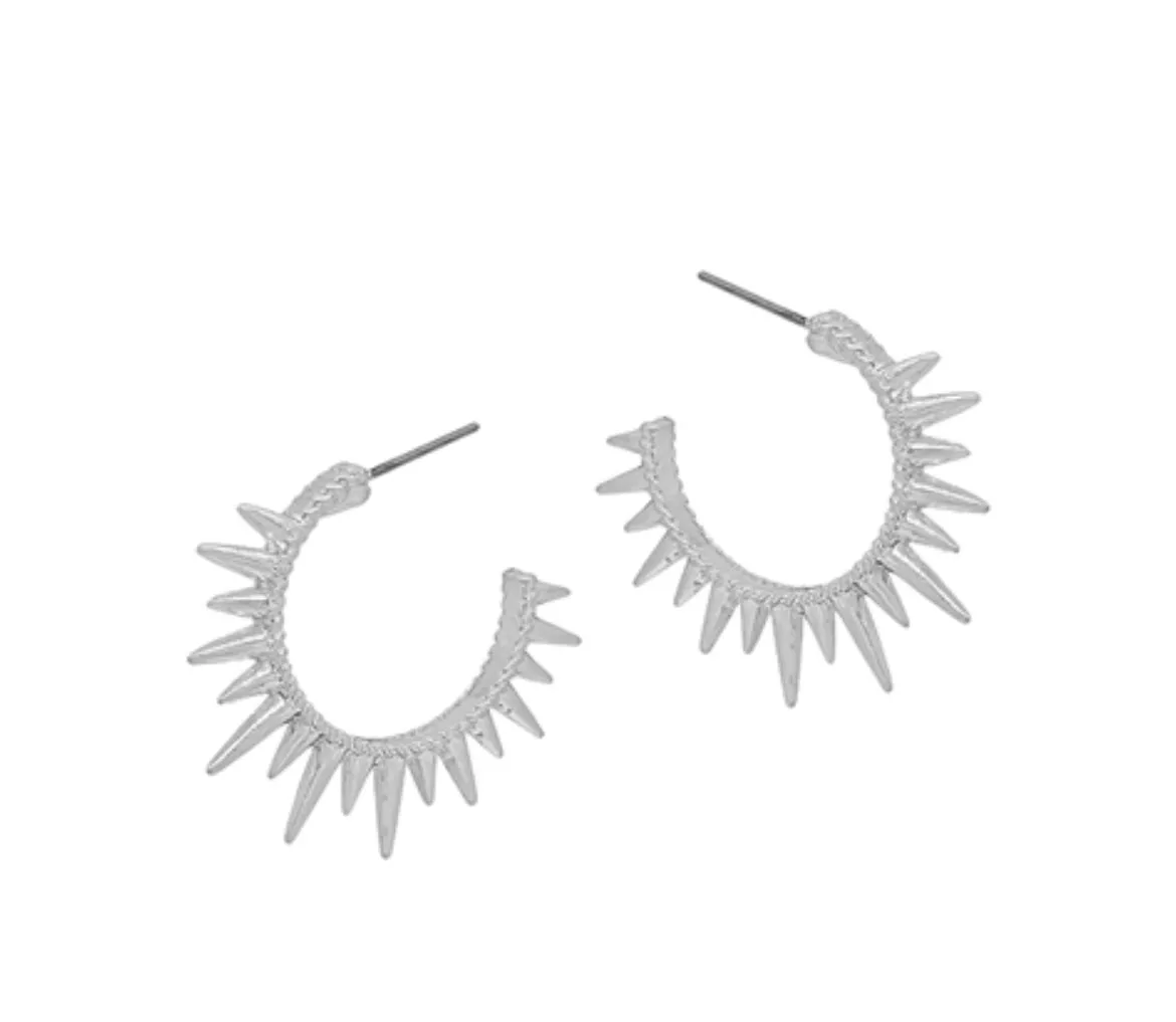 Spiked Hoop Earrings