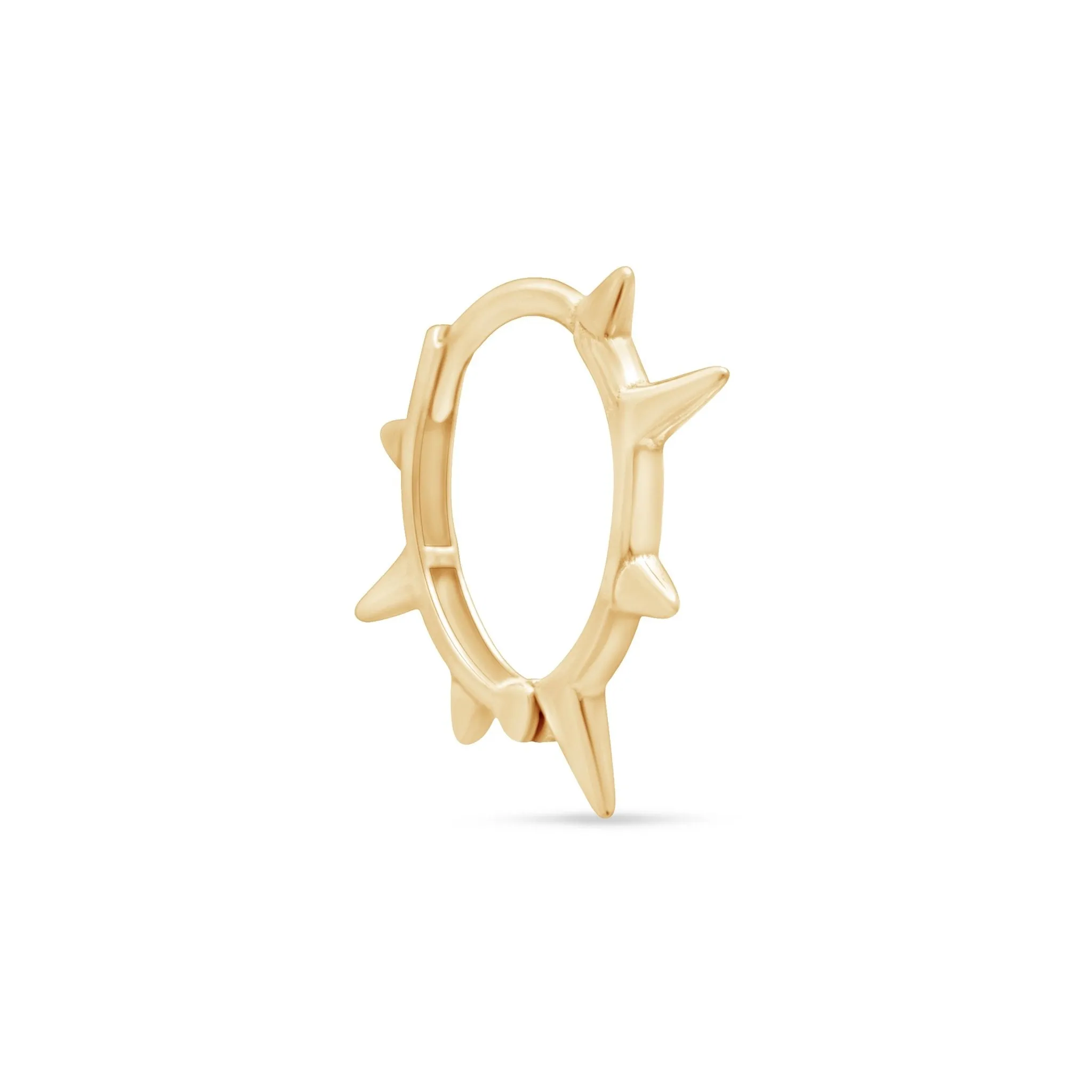 Spiked Huggie Hoop