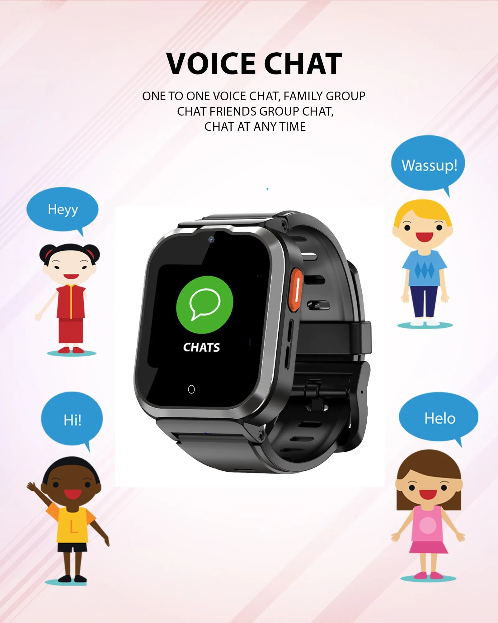 Spiky Cyclops 4g Voice Calling Kids Smartwatch