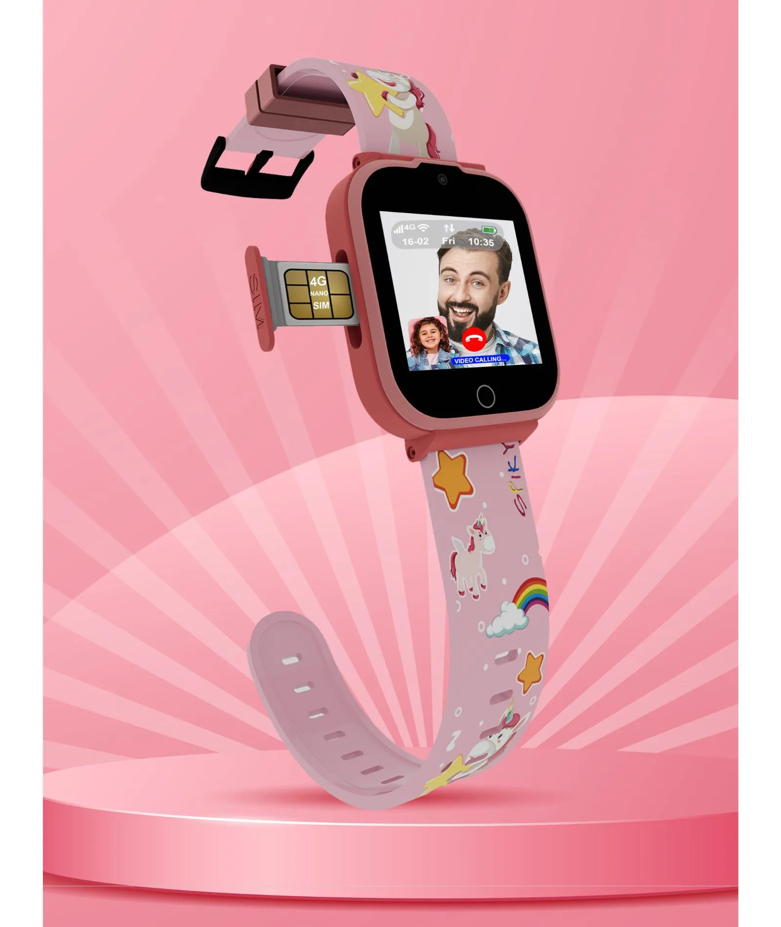 Spiky Cyclops 4g Voice Calling Kids Smartwatch