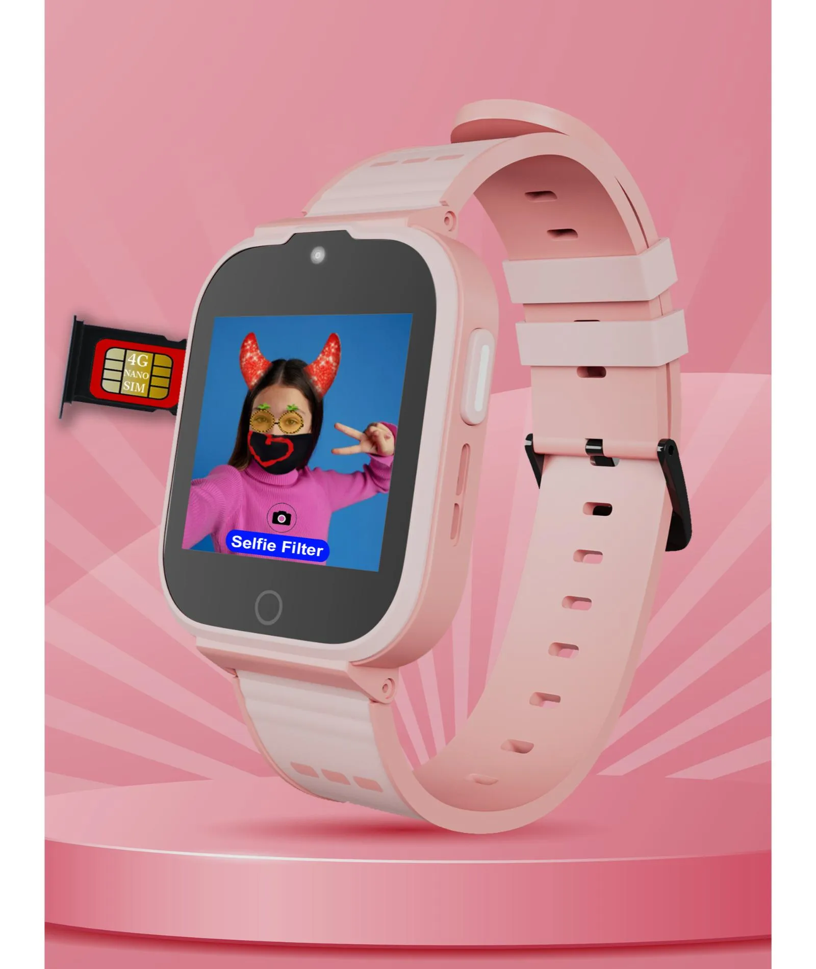 Spiky Cyclops 4g Voice Calling Kids Smartwatch