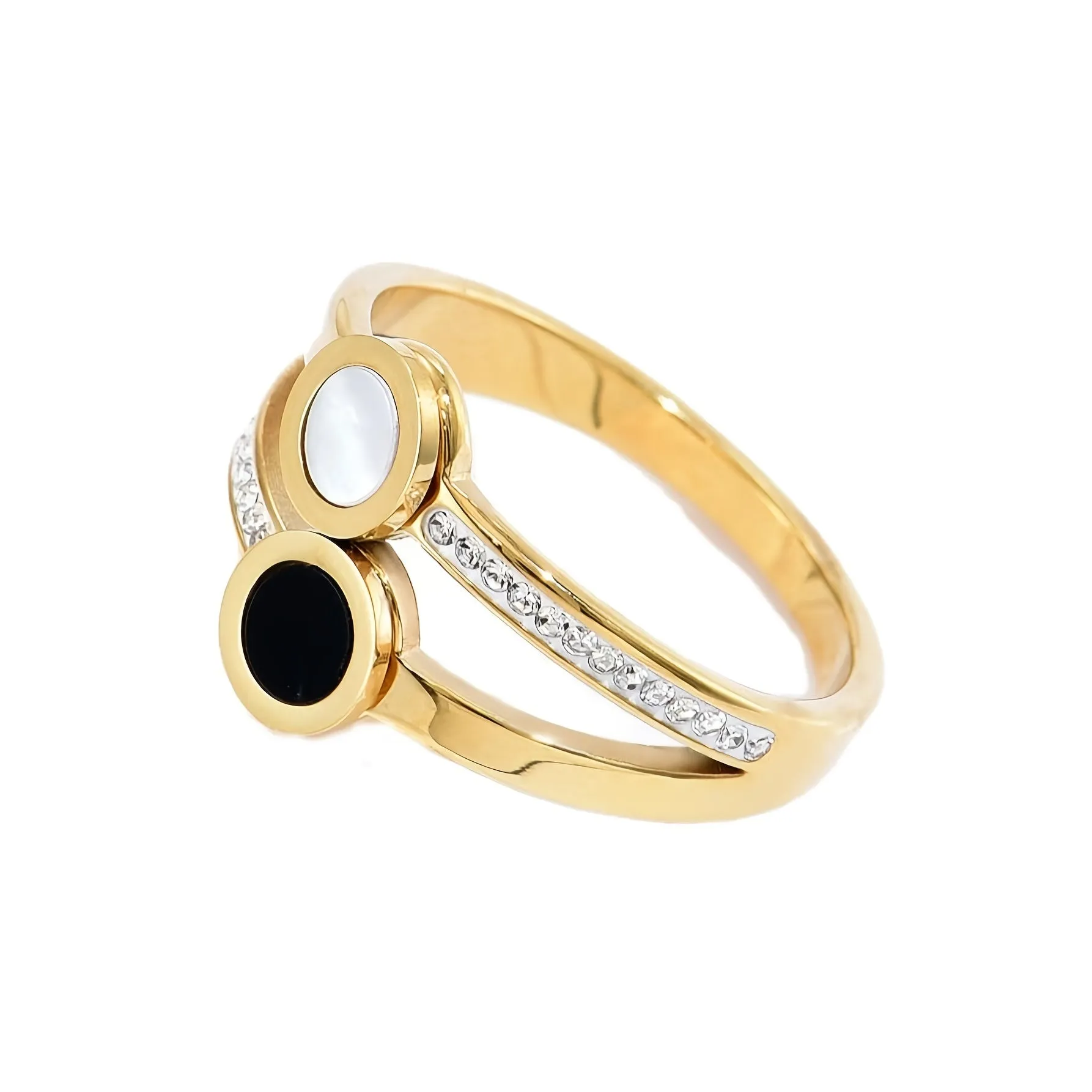 Stainless Steel Two-layer Retro Ring Men's Ring