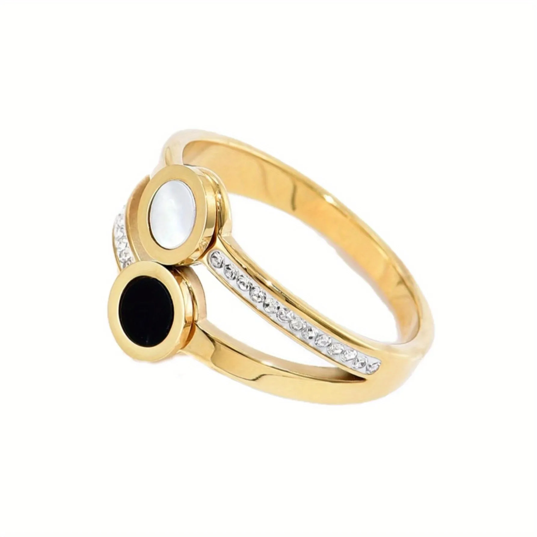 Stainless Steel Two-layer Retro Ring Men's Ring