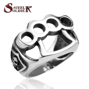 Steel soldier High Quanlity New Men's repair tool Ring, 316L Stainless Steel cool fist skull Rings fashion Jewelry