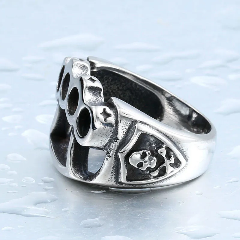 Steel soldier High Quanlity New Men's repair tool Ring, 316L Stainless Steel cool fist skull Rings fashion Jewelry