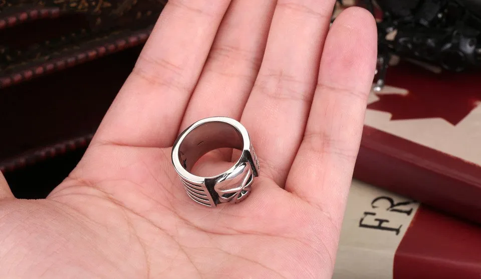 Steel soldier New Super Quality high quality fashion biker skull ring personality men stainless steel jewelry