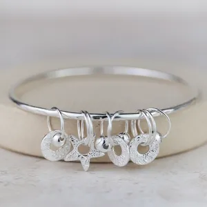 Sterling Silver Charm Bangle