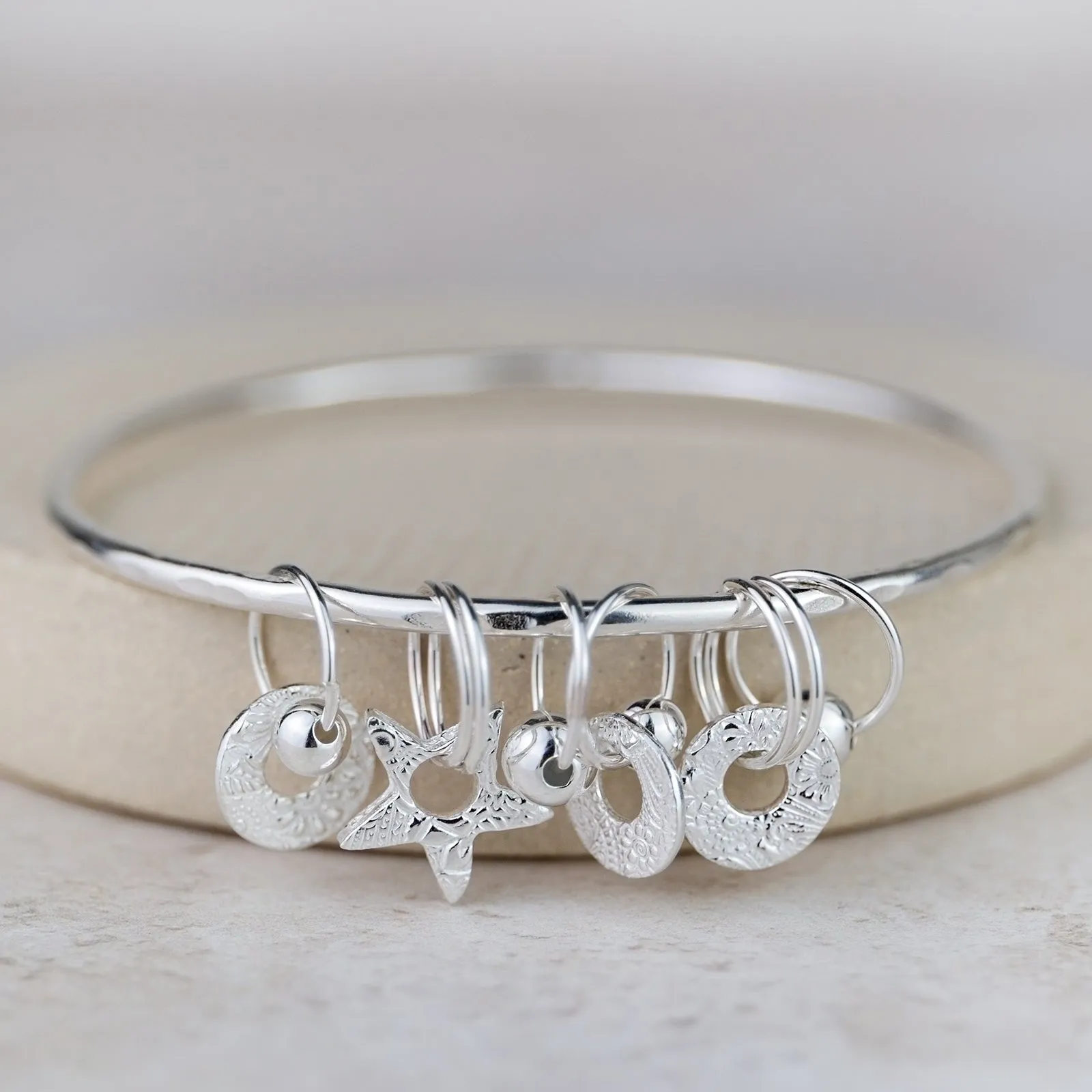 Sterling Silver Charm Bangle