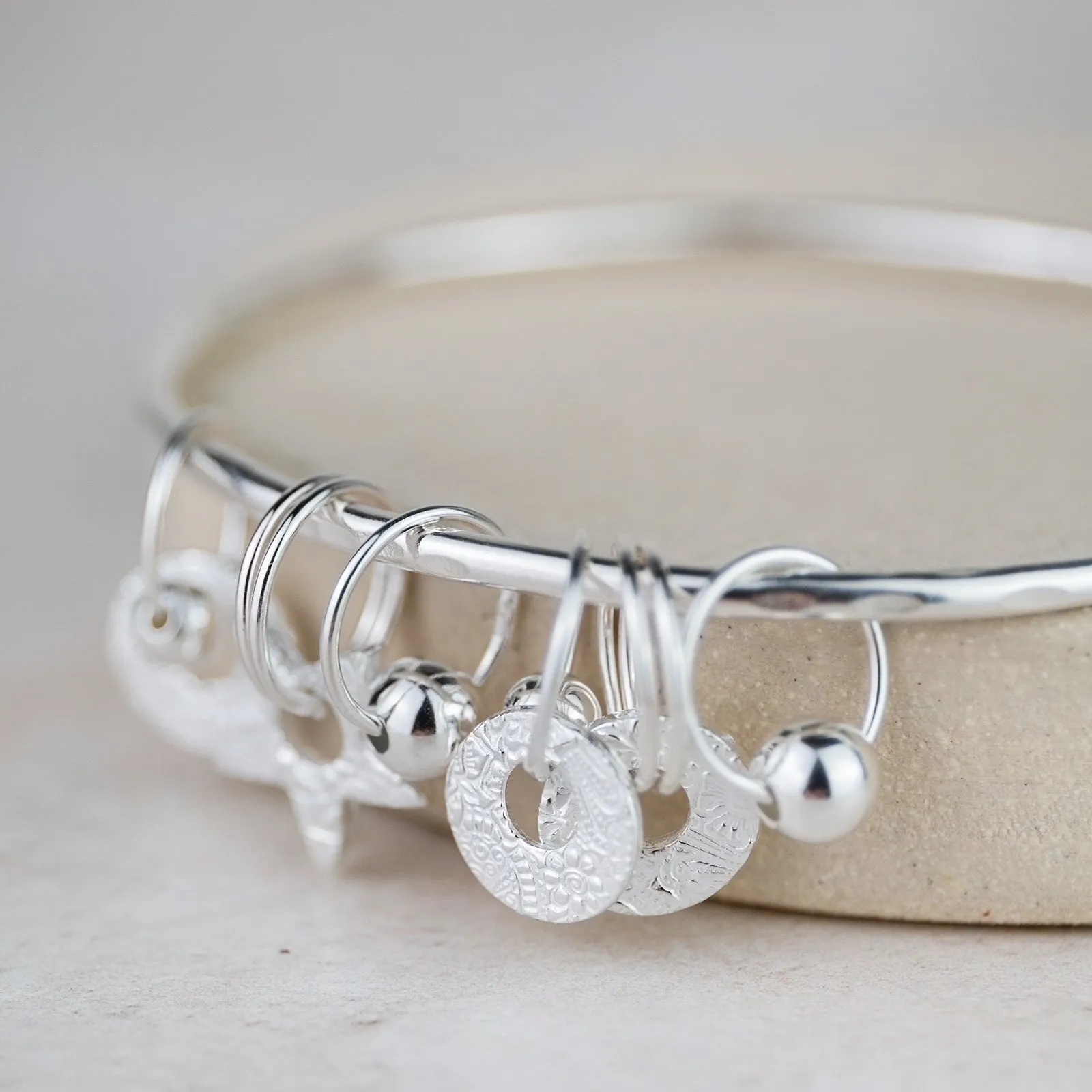 Sterling Silver Charm Bangle