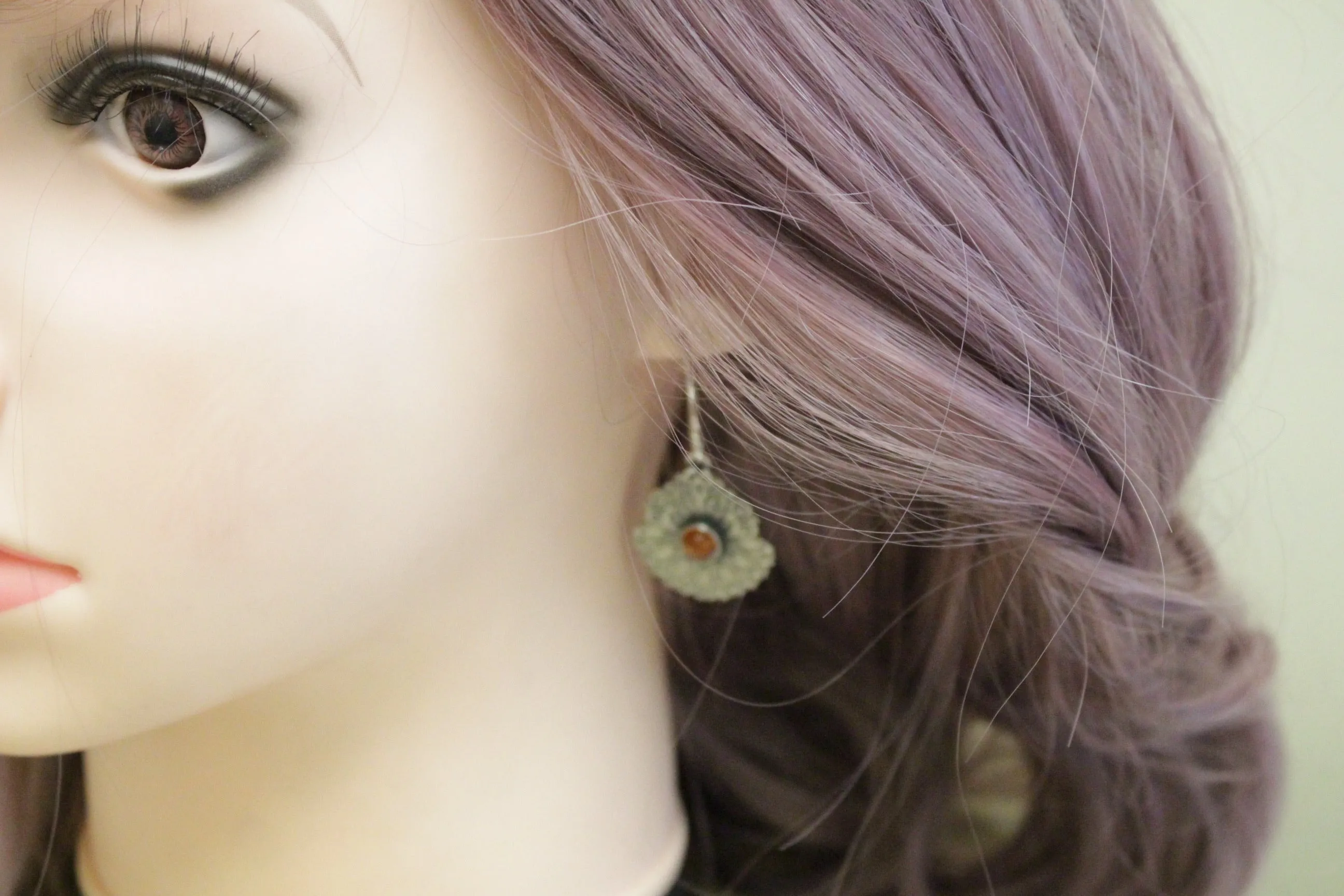 Sterling silver Lotus earrings