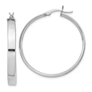 Sterling Silver Polished Finish Hinged Earrings