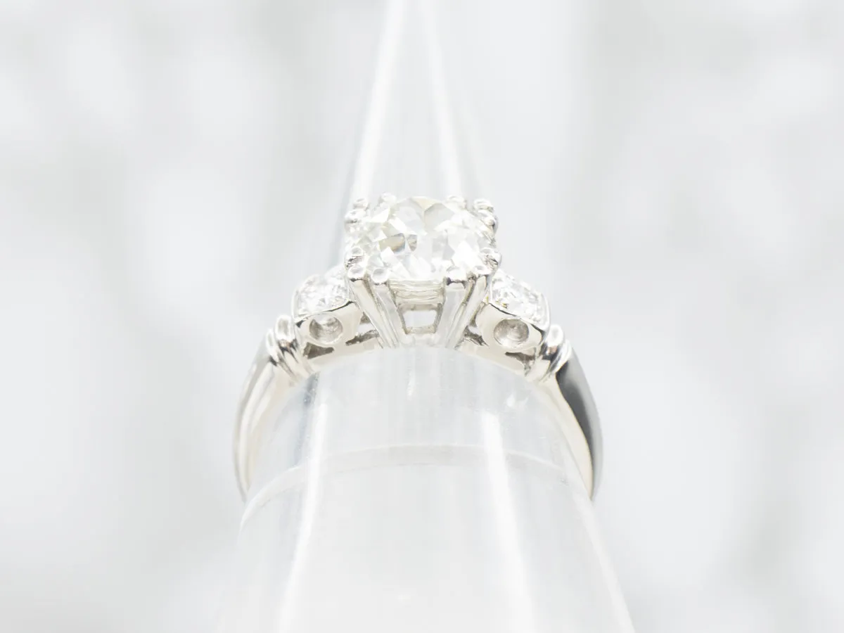 Stunning 1940s Old Mine Cut Diamond Engagement Ring