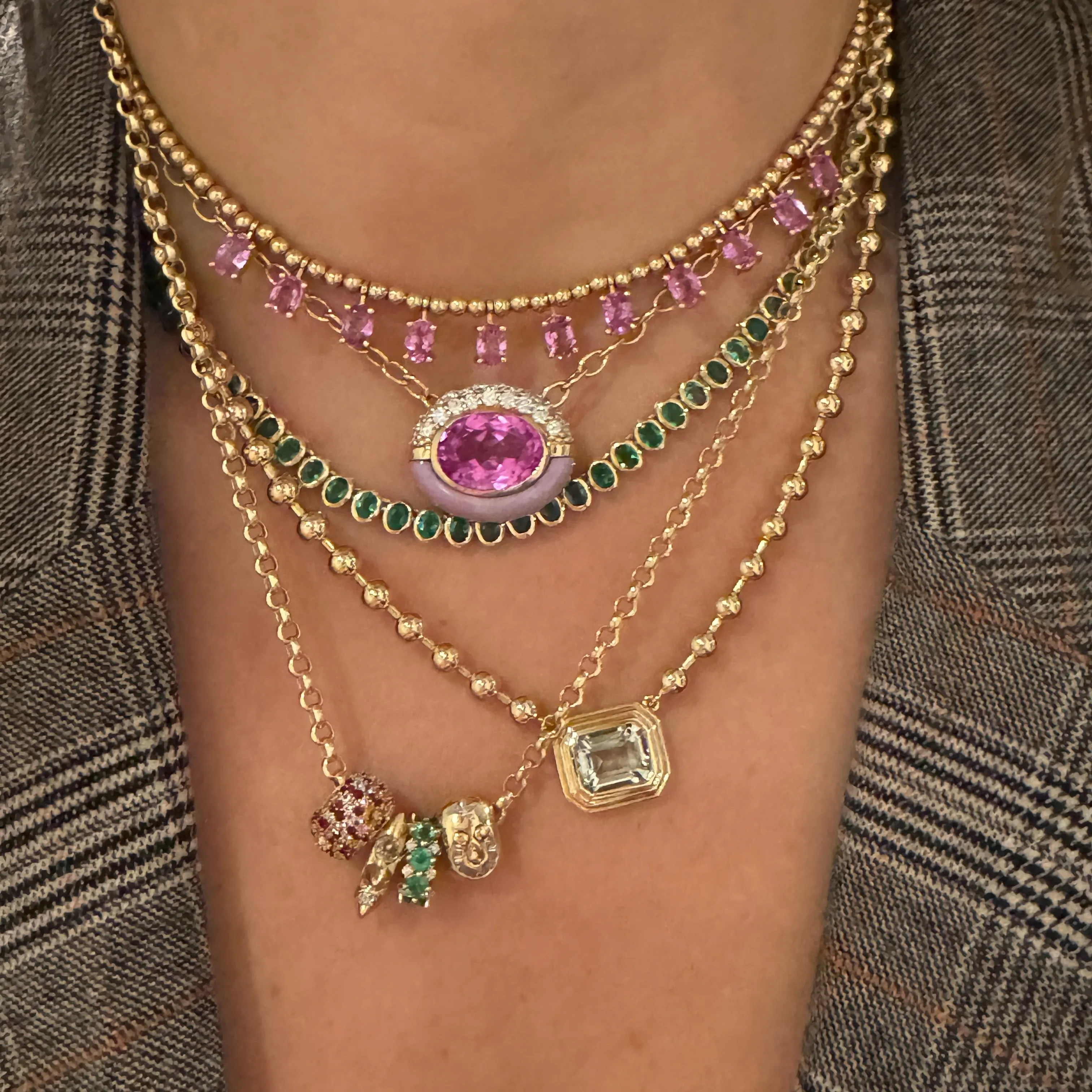 Sugar & Spice Gemstone Statement Pendant Necklace