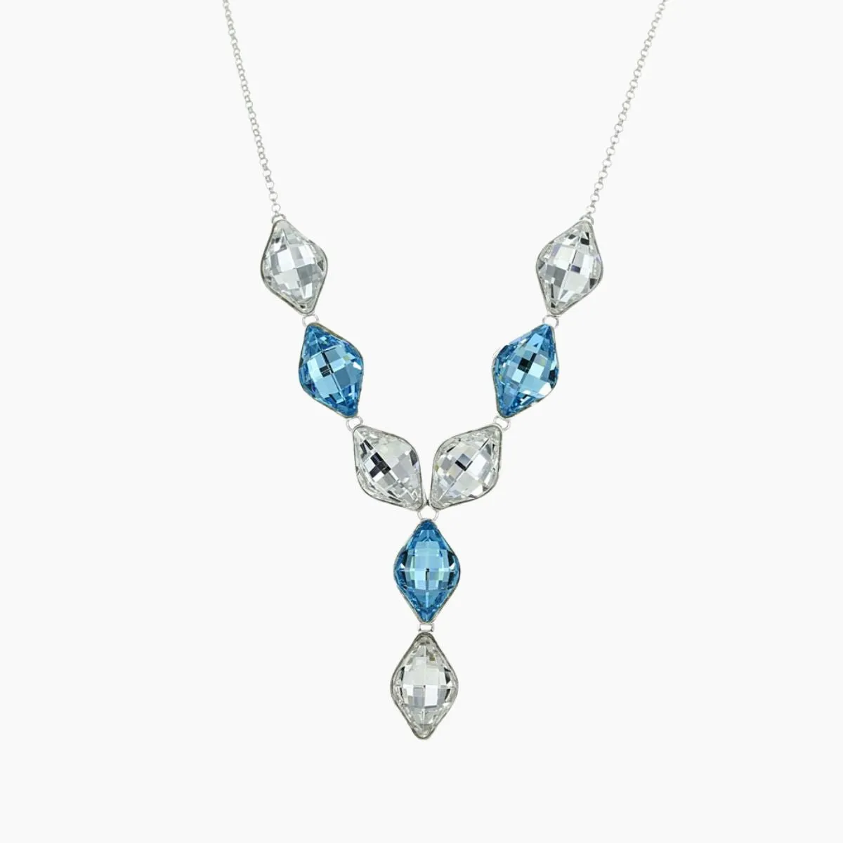 Swarovski Crystal Statement Necklace in Sterling Silver
