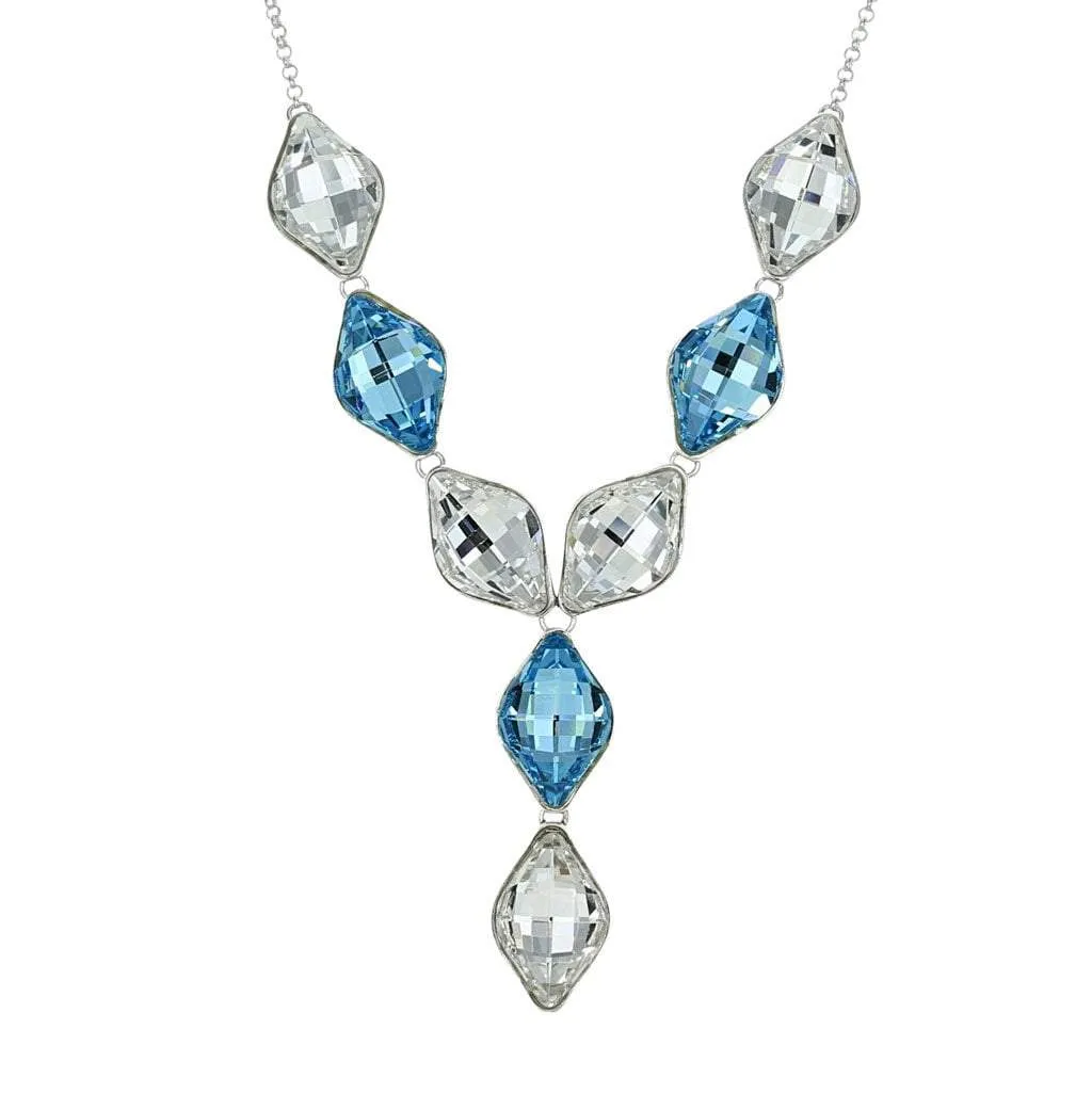 Swarovski Crystal Statement Necklace in Sterling Silver