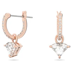 Swarovski Ortyx Drop EarringsTriangle cut White Rose gold-tone plated  ONE SIZE