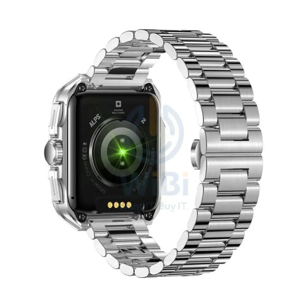 Swiss Military Smart Watch Silver Frame Silver Stainless Steel Strap