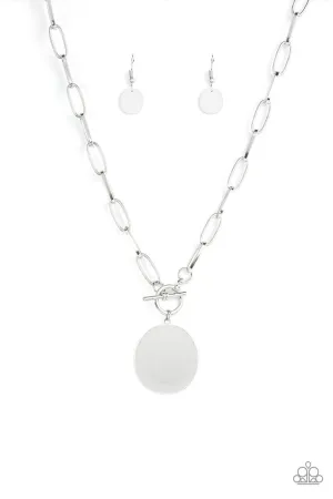 Tag Out Silver Paparazzi Necklace