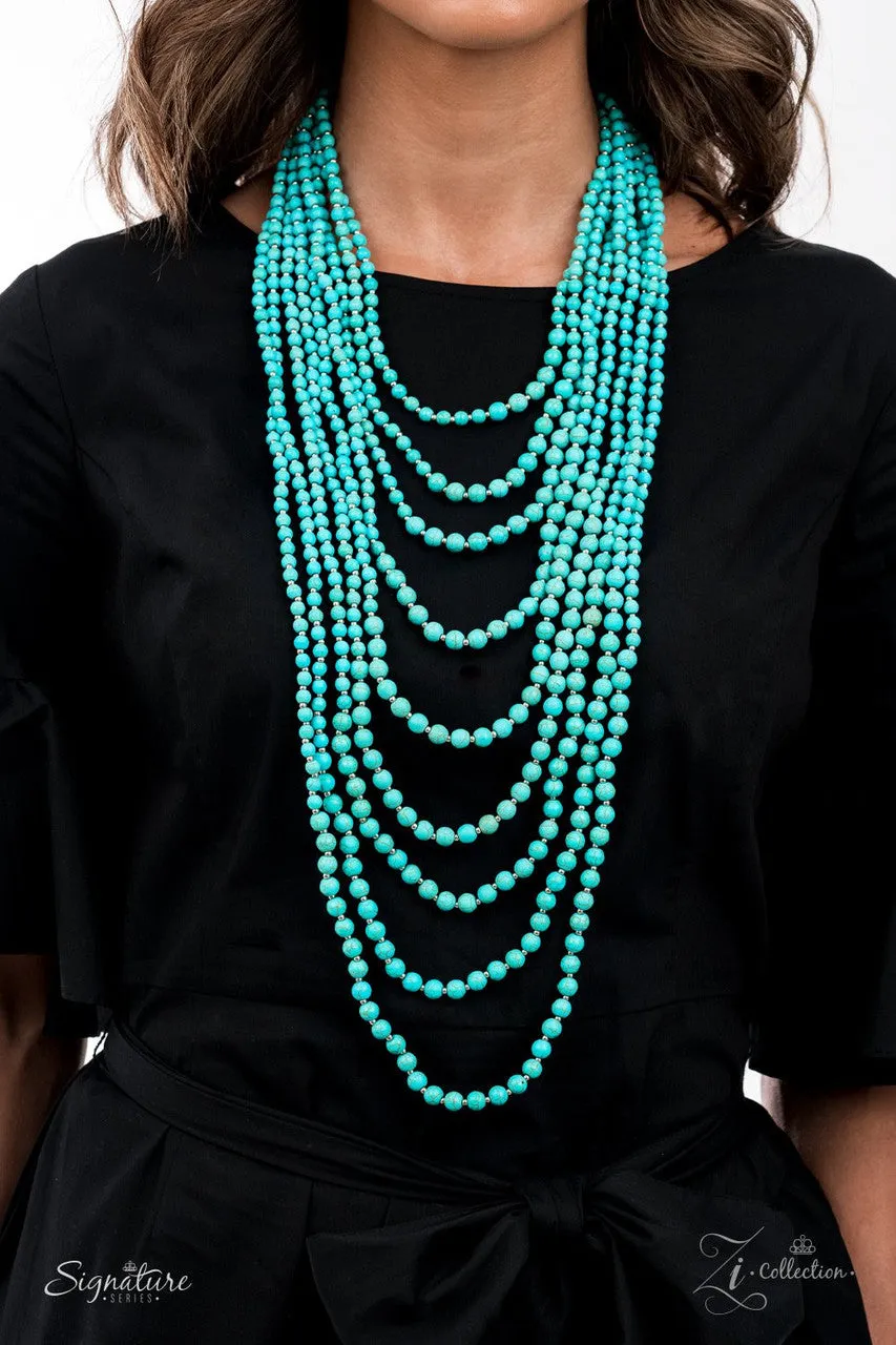 The Hilary 2021 Zi Collection Blue Paparazzi Necklace
