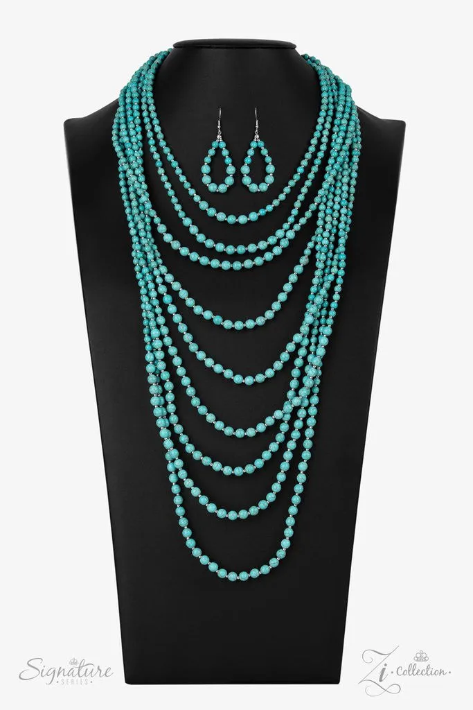 The Hilary 2021 Zi Collection Blue Paparazzi Necklace