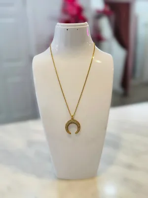 The Pave Horn Necklace