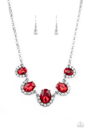 The Queen Demands It Red Paparazzi Necklace