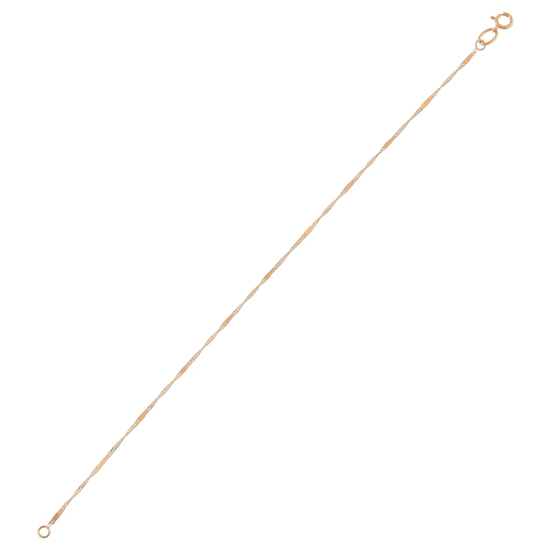Thin Bars x Singapore Bracelet 14K