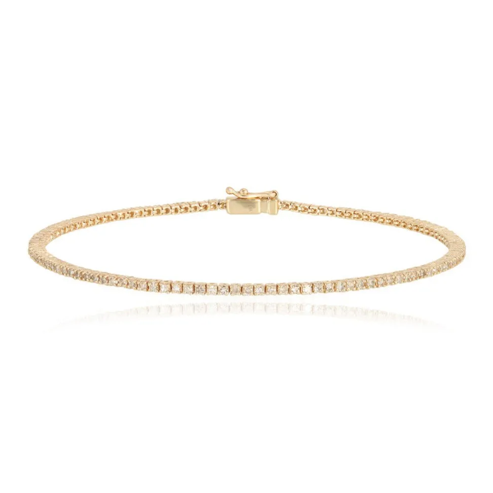 Thin Classic Diamond Tennis Bracelet