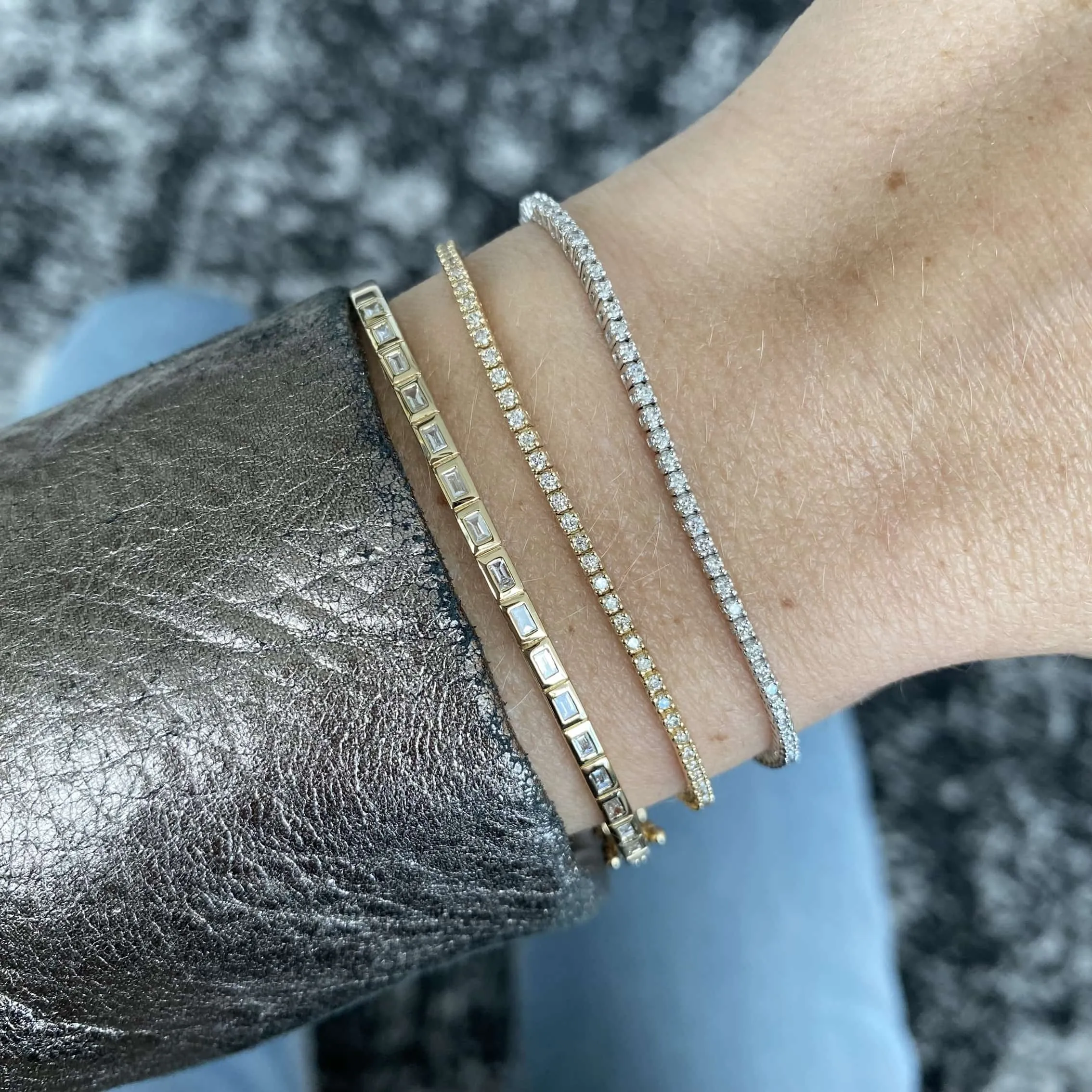 Thin Classic Diamond Tennis Bracelet
