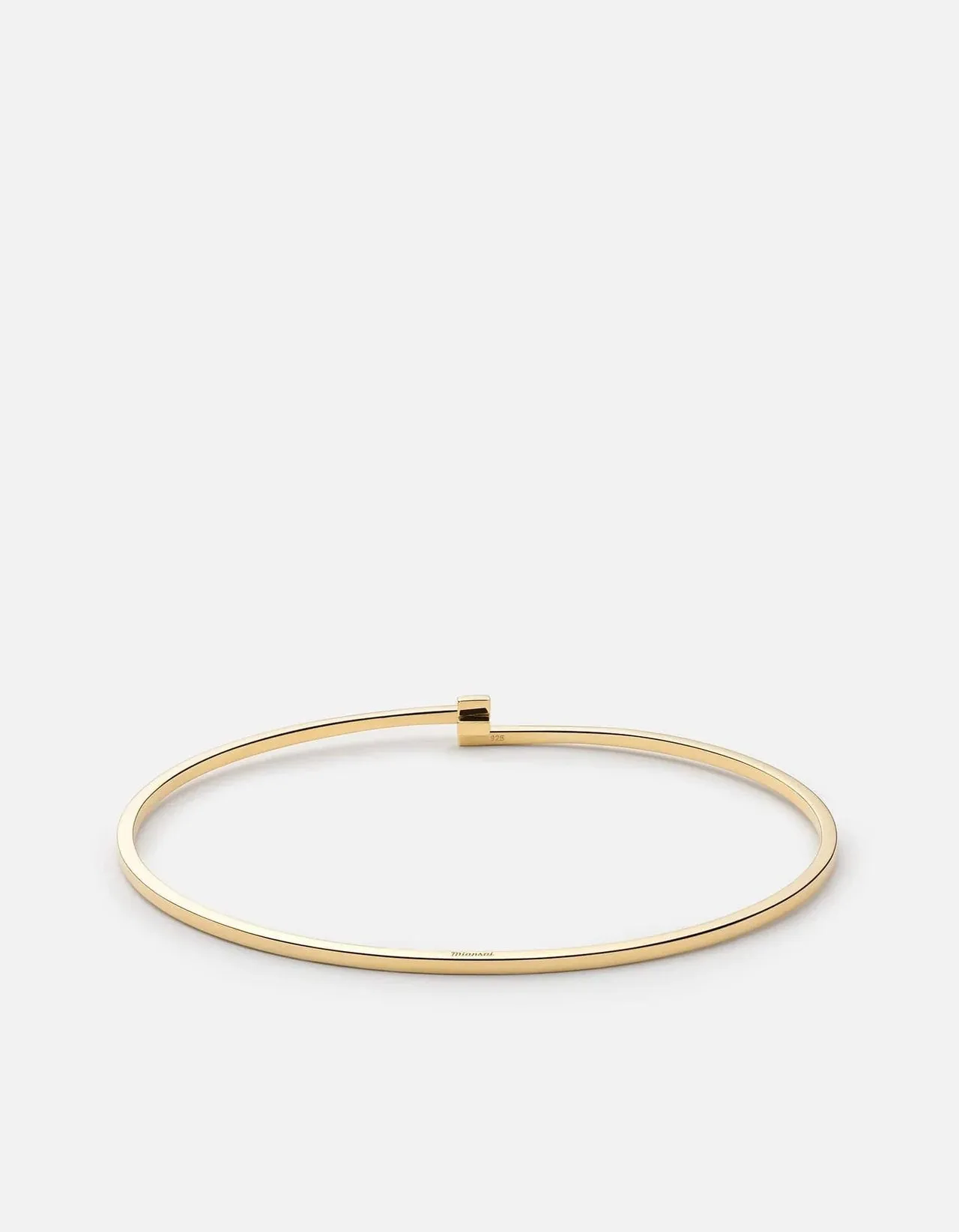 Thin Cubist Cuff in Gold Vermeil