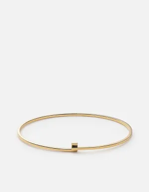 Thin Cubist Cuff in Gold Vermeil
