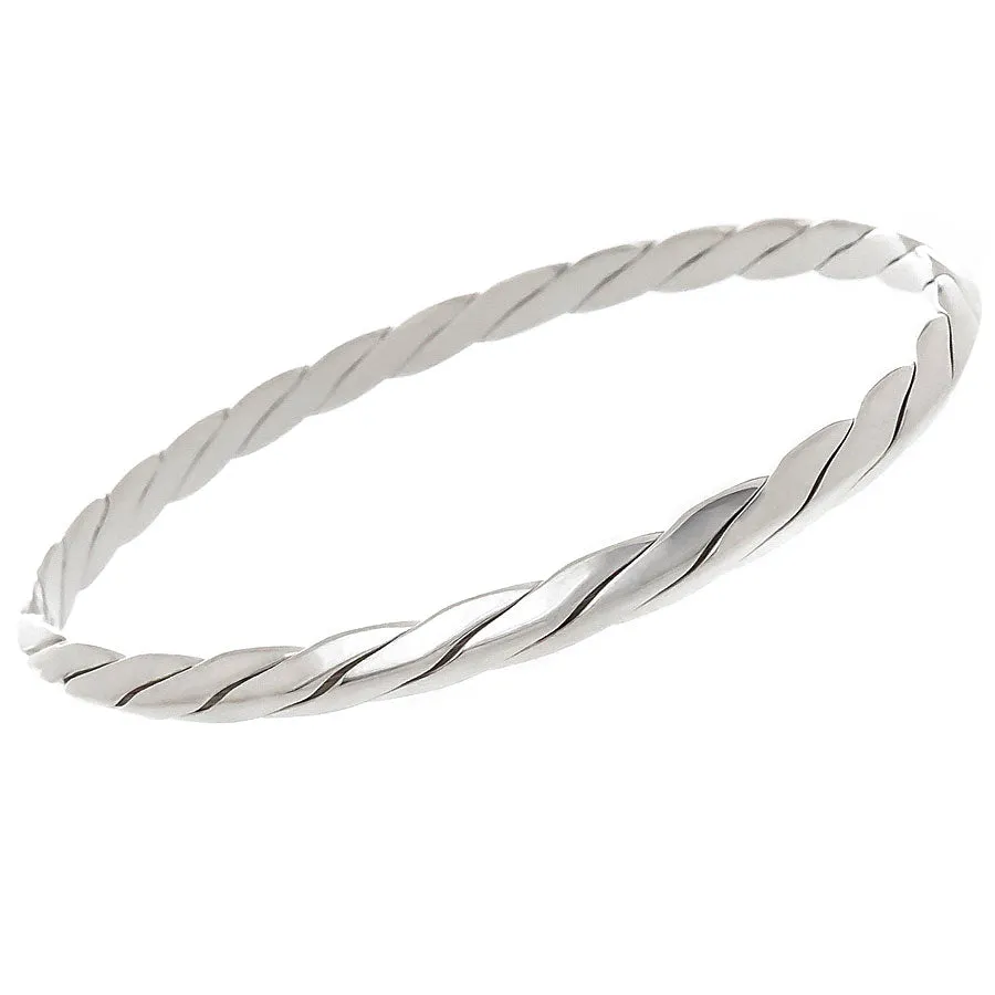 Tiffany & Co. Twisted Rope Knife Edge Bangle Bracelet