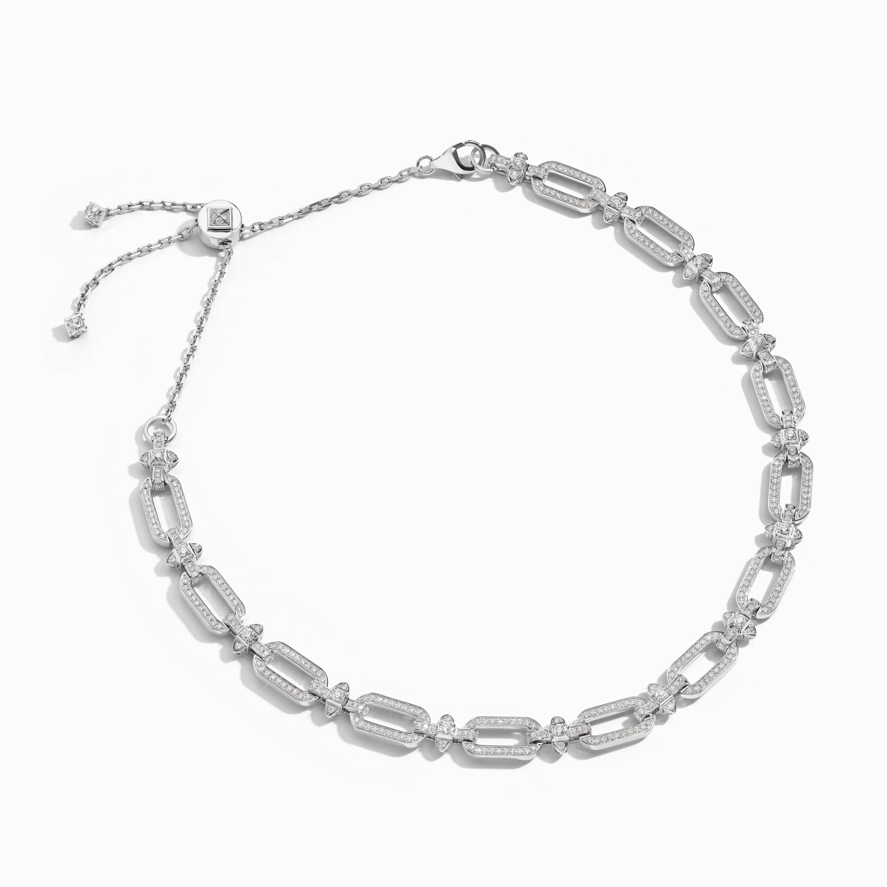 Tip-Top Link Full Diamond Collar Necklace