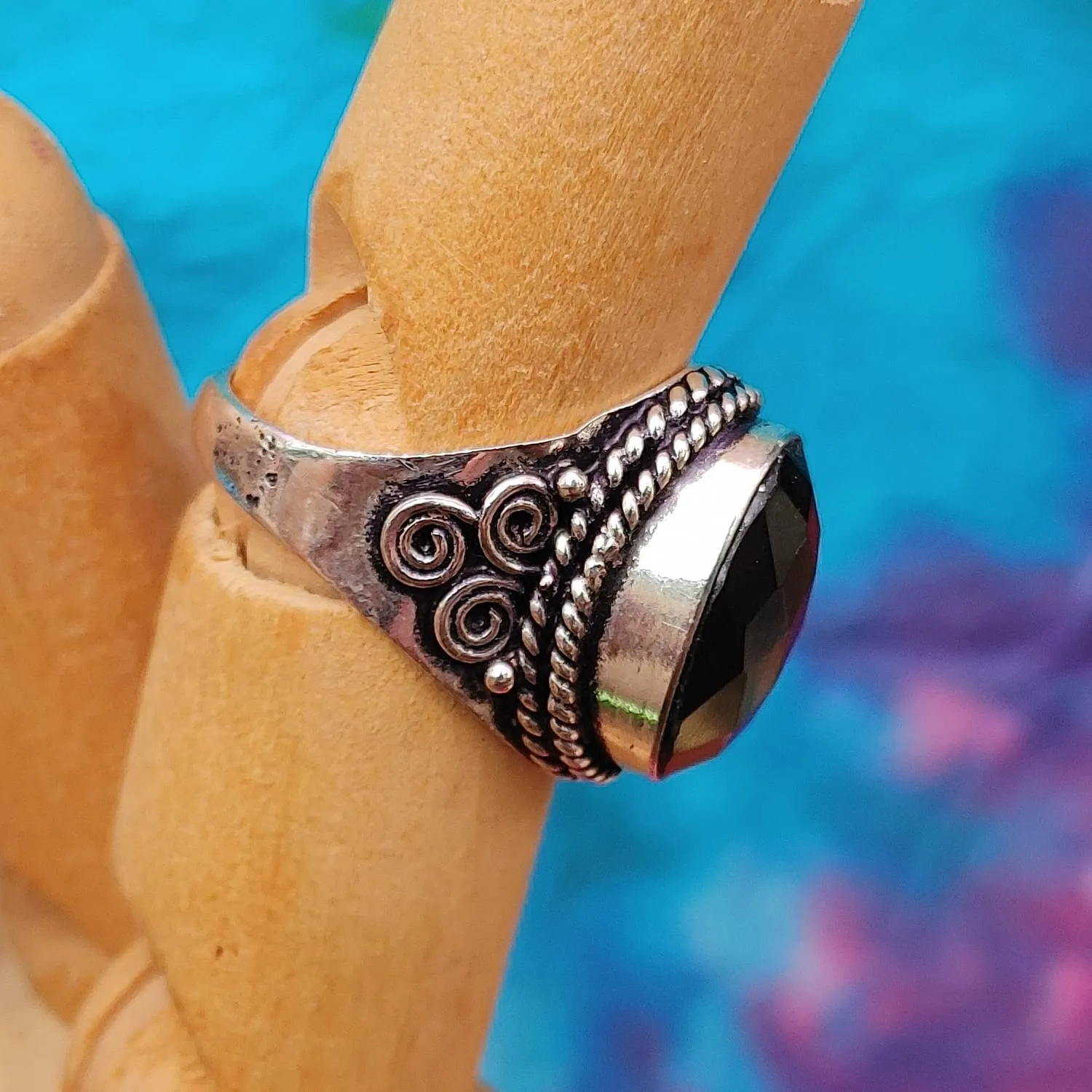 Triskelion Gemstone Rings