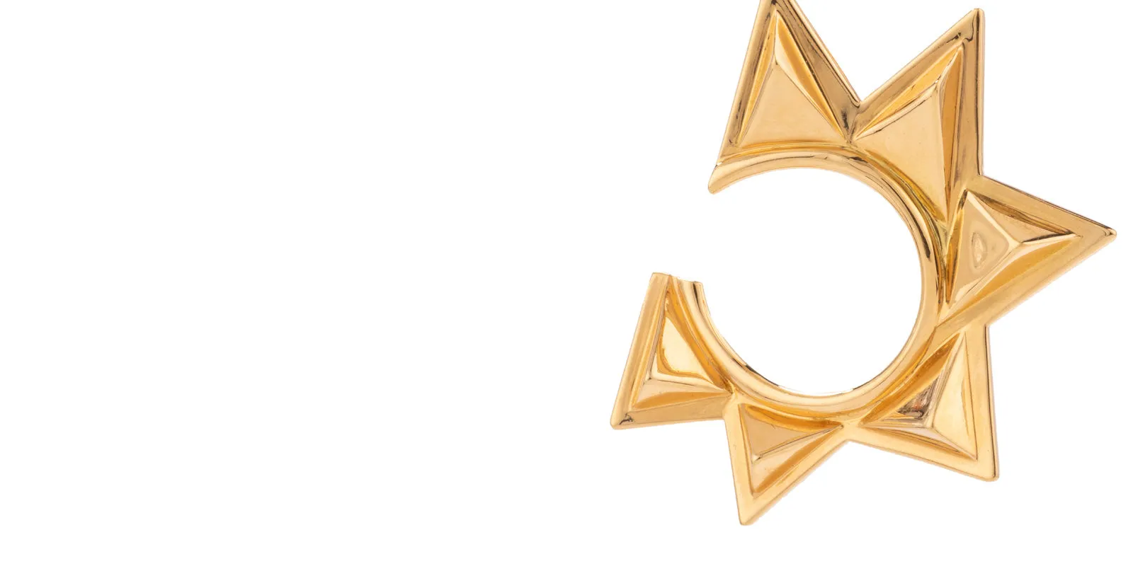 Twisted crown vi gold earrings
