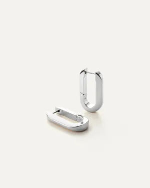 U-Link Earrings in High Polish Silver