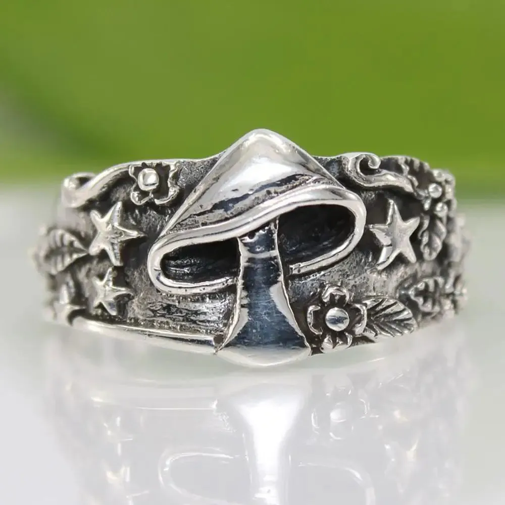 Unisex Funky Mushroom Ring