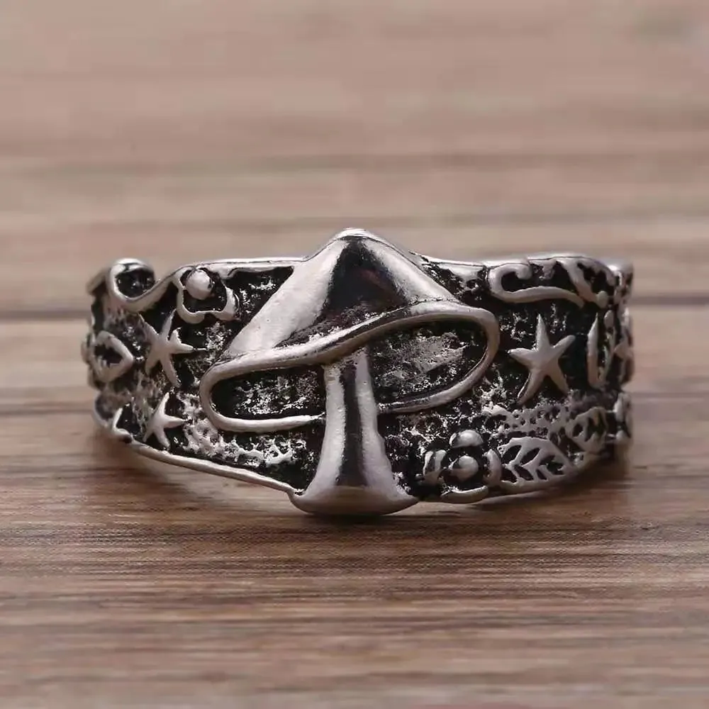 Unisex Funky Mushroom Ring