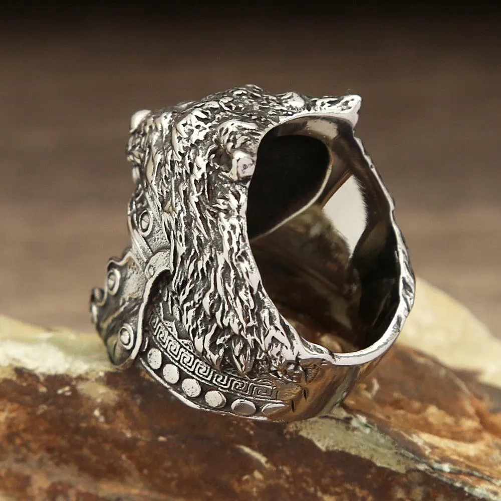 Unleash Your Inner Beast with Domineering Viking Wolf Head Skull Rings in Retro Stainless Steel
