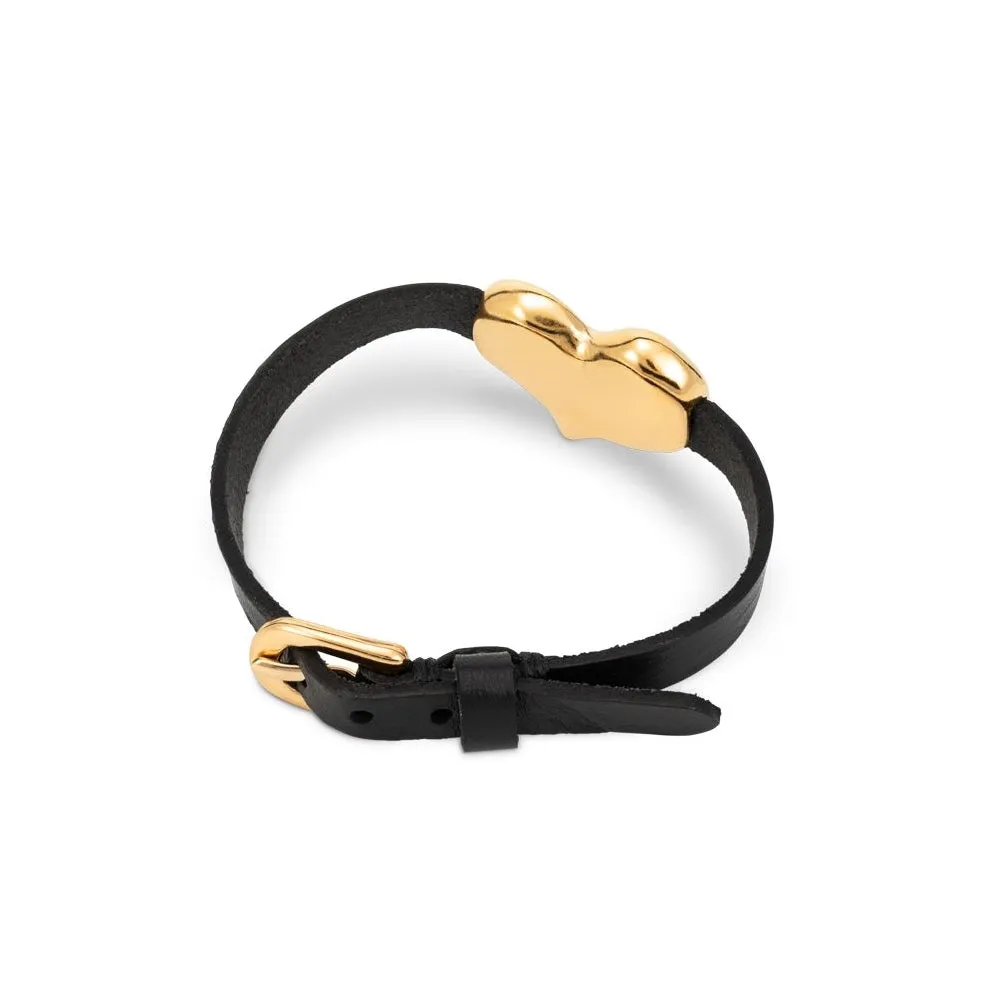 UNO heart bracelet, gold