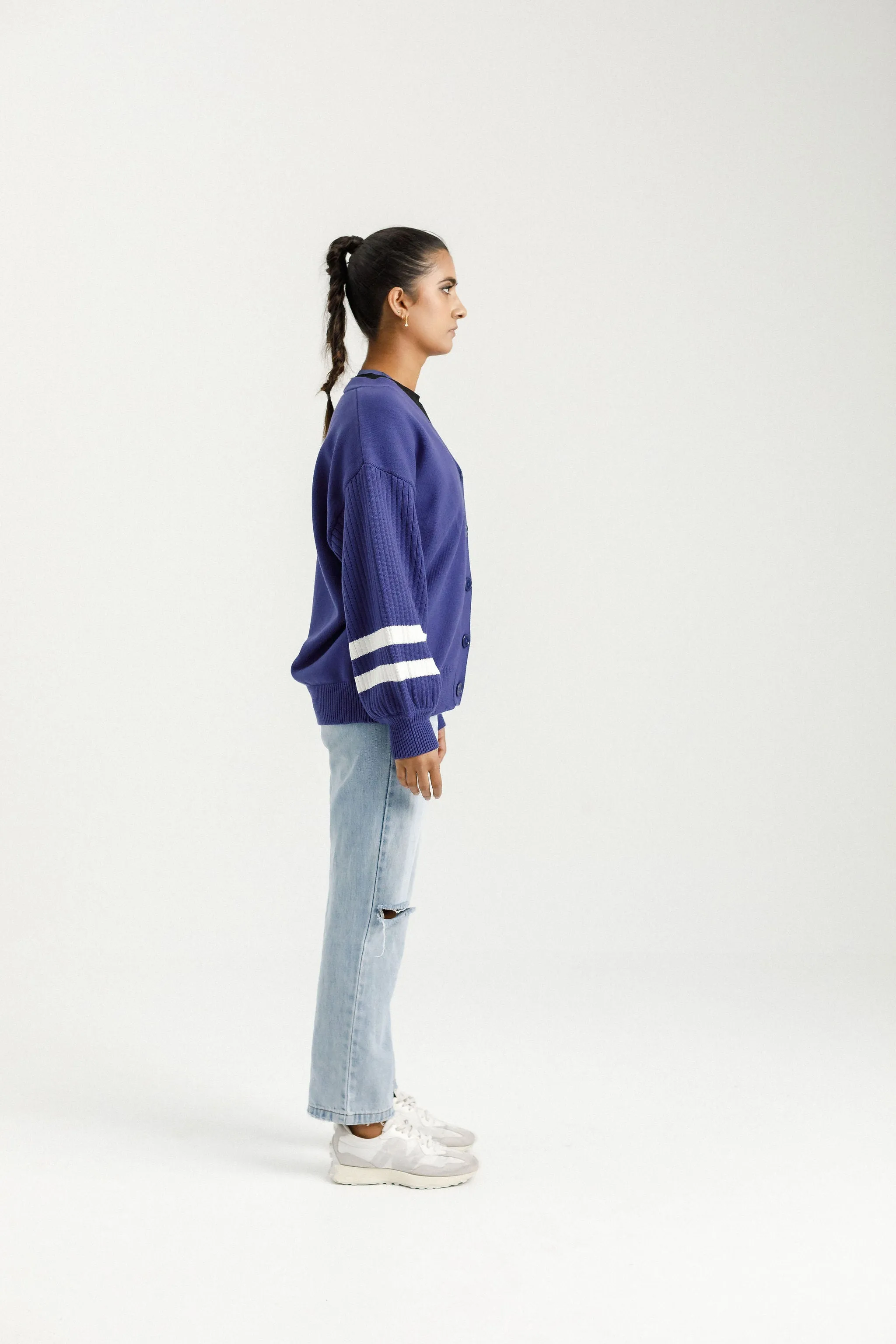 Varsity Cardi | Hyacinth