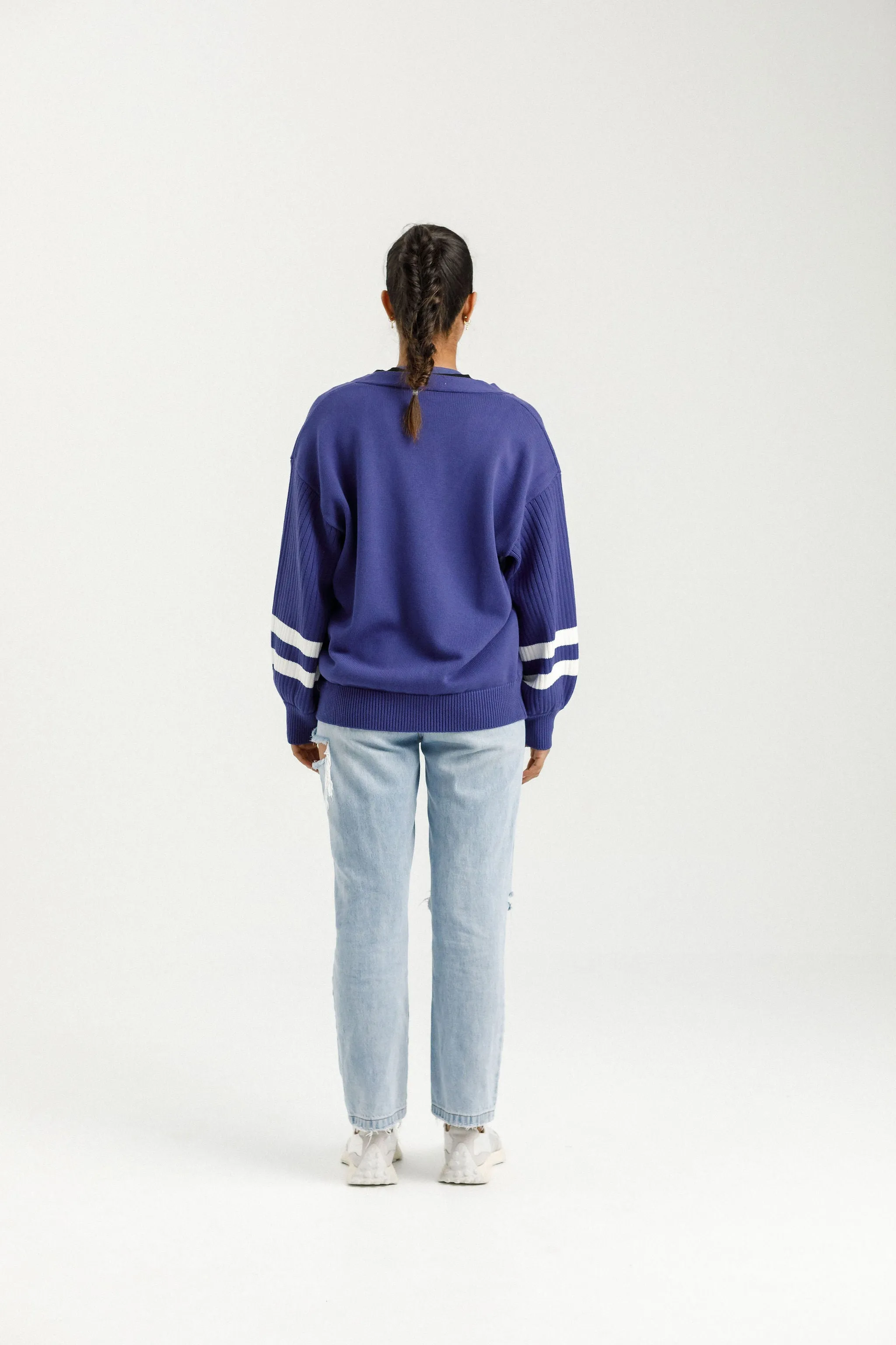 Varsity Cardi | Hyacinth