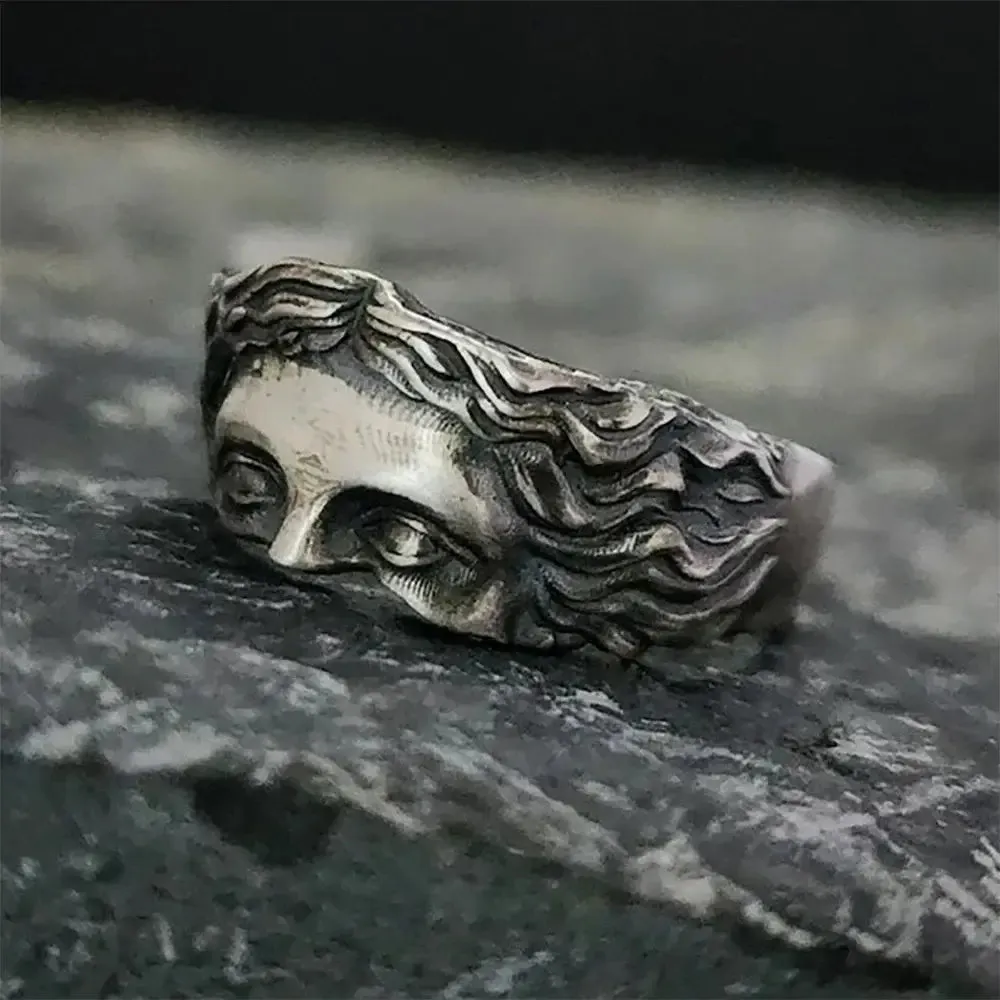 Venus Mask Adjustable Ring | Gothic Streetwear Accessory