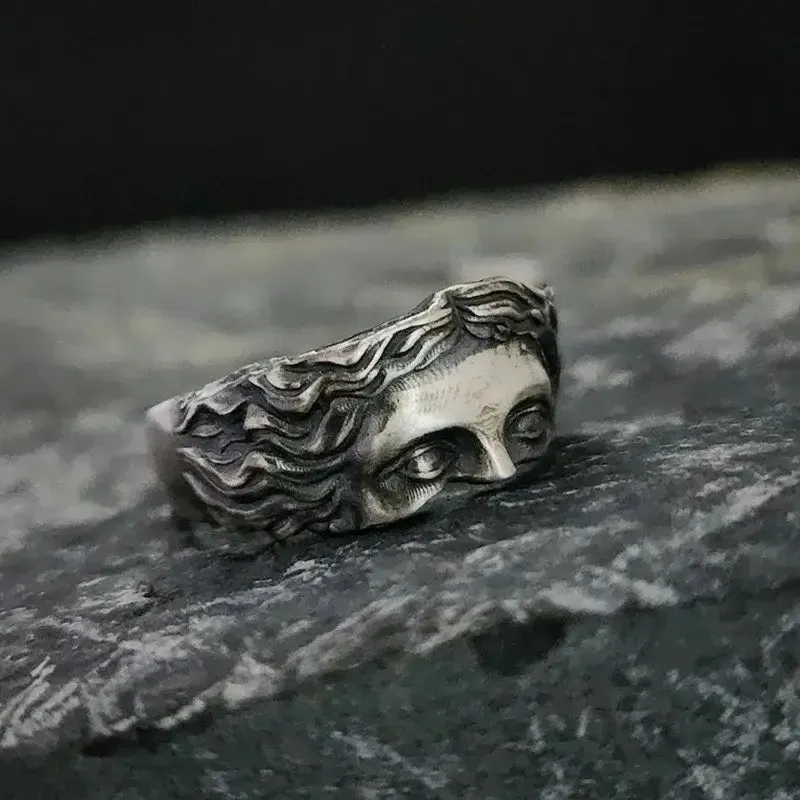 Venus Mask Adjustable Ring | Gothic Streetwear Accessory