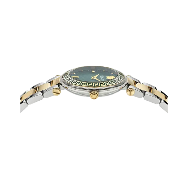 Versace Reve Two-tone Stainless Steel Green Dial Quartz Watch for Ladies - VE8B00524