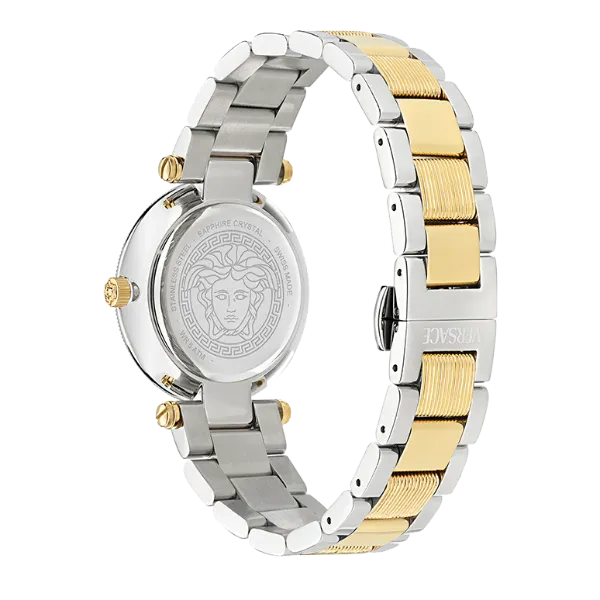Versace Reve Two-tone Stainless Steel Green Dial Quartz Watch for Ladies - VE8B00524